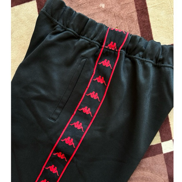 KAPPA TAPED - Sport Trackpants (Black & Red) L | Shopee Philippines