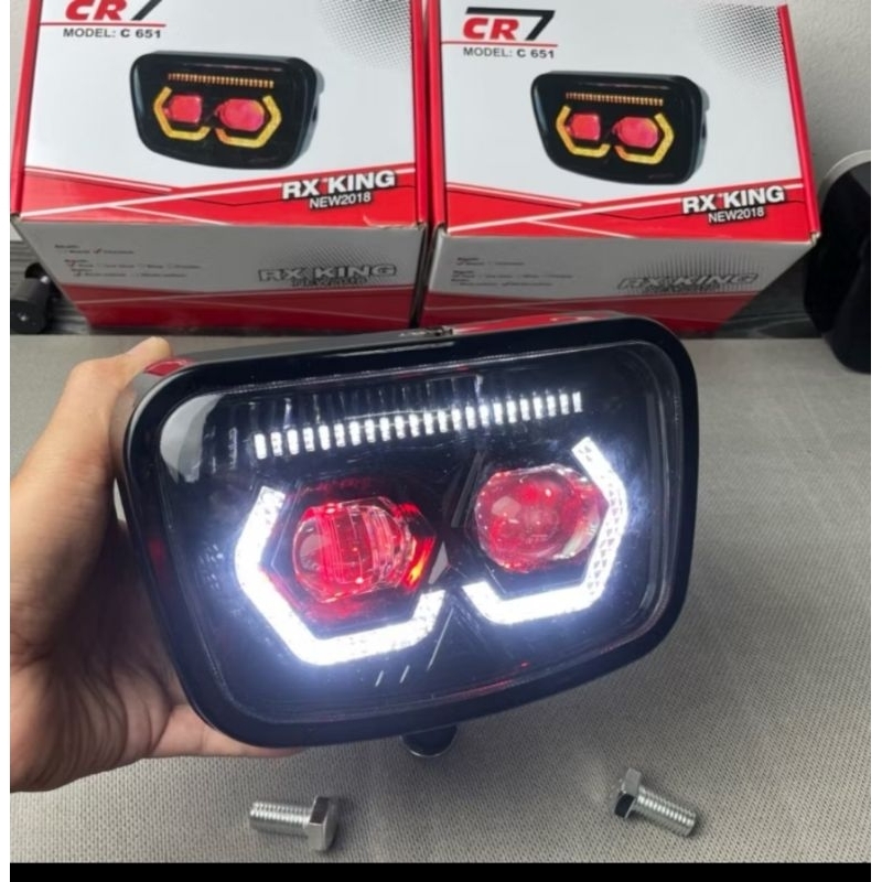 Rx king Billed Headlights, OWL cr7 model plus devil Batok set | Shopee ...