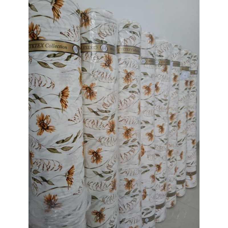 KATUN PREMIUM RAYON VISCOSE COTTON FABRIC WITH FLOWER MOTIF ON SHOPEE ...