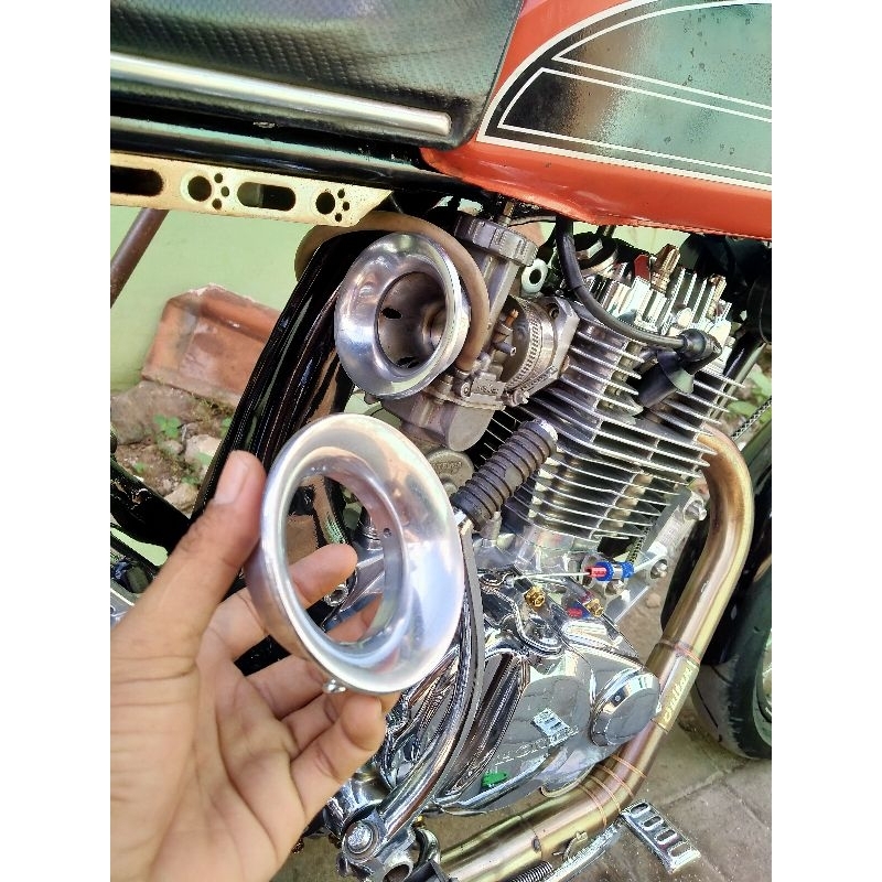 Pile Velocità 55 Mm Carburatore Filtro Aria Coppa Vento Corno Per 32 34 - Foto 6