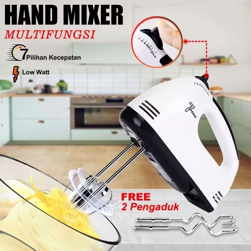 7 Speed Electric Hand Mixer, 7 Level Automatic Stirrer, Egg Beater ...