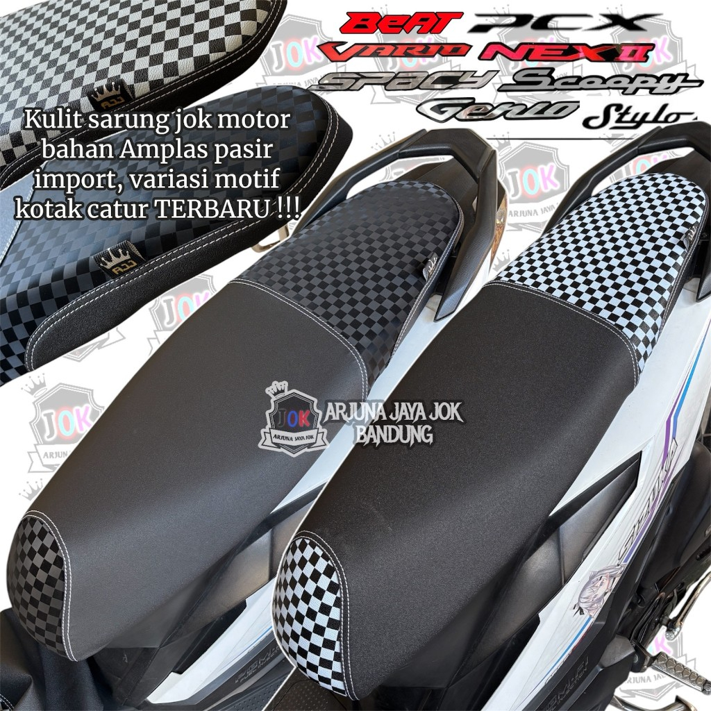 MOTORCYCLE LEATHER SEAT COVER PCX MODEL SEWING VARIATIONBEAT MADE OF ...