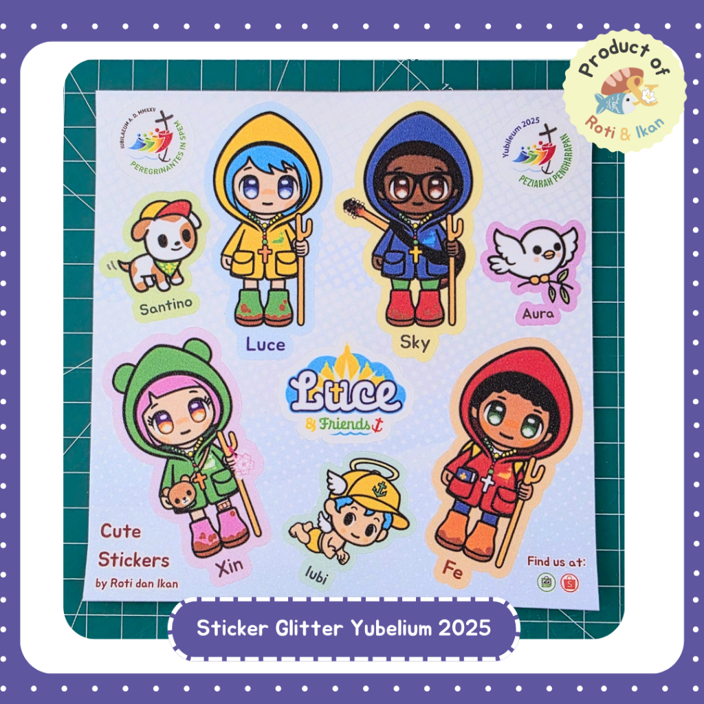 Waterproof Sticker Glitter Luce and Friends Mascot Yubelium 2025 with ...
