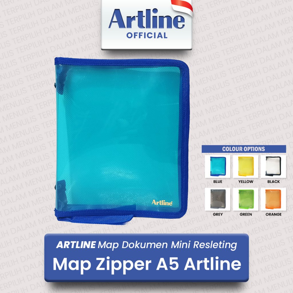 Book Case A5 Zipper Document Folder / Artline Folder Zipper A5 | Shopee ...