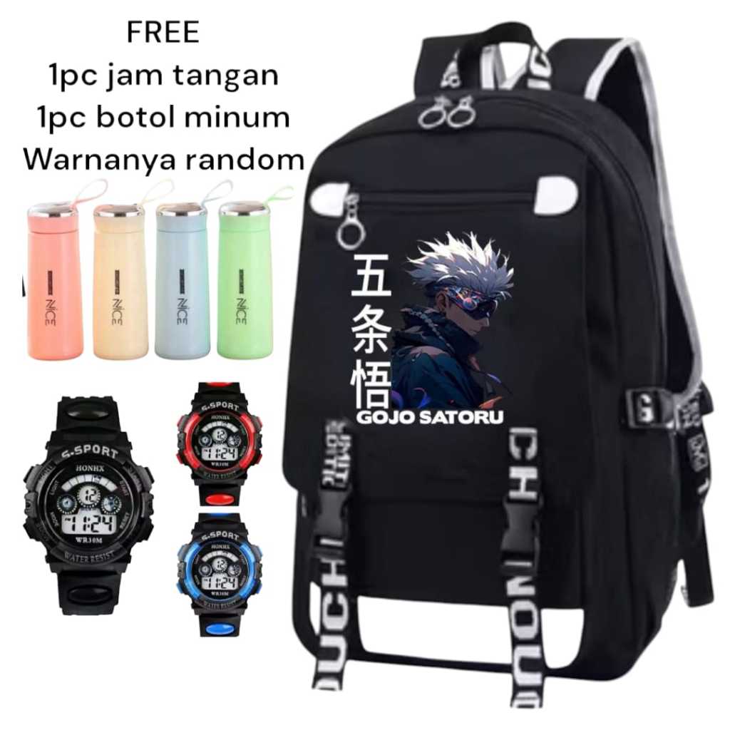 Gojo Satoru Anime School Backpack Boys Girls School Bag Kindergarten  Elementary School Middle School Can Pay on Delivery