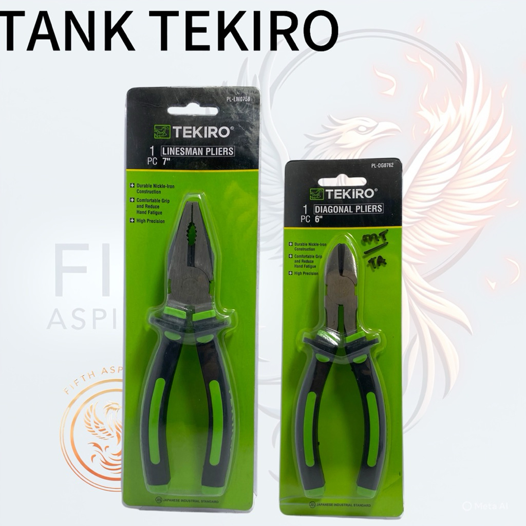Tekiro Package / Combination Pliers & Inch + 6 Inch Cutting Pliers + 7 ...