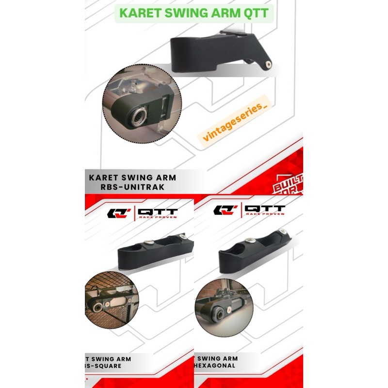 QTT UNITRACK SWING ARM RUBBER HEXAGONAL RUBBER ARM BEARING QTT SQUARE ...