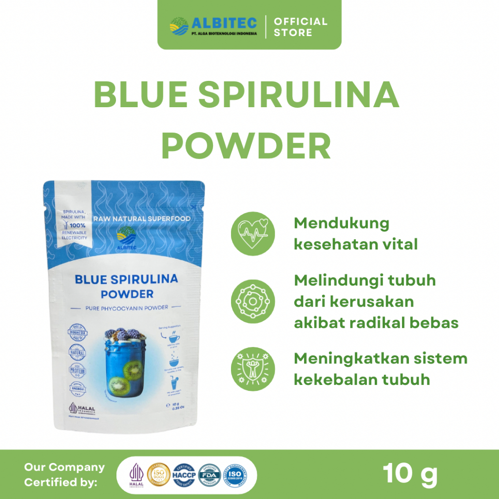 Albitec Blue Spirulina Powder Pure Phycocyanin Spirulina Food Grade ...