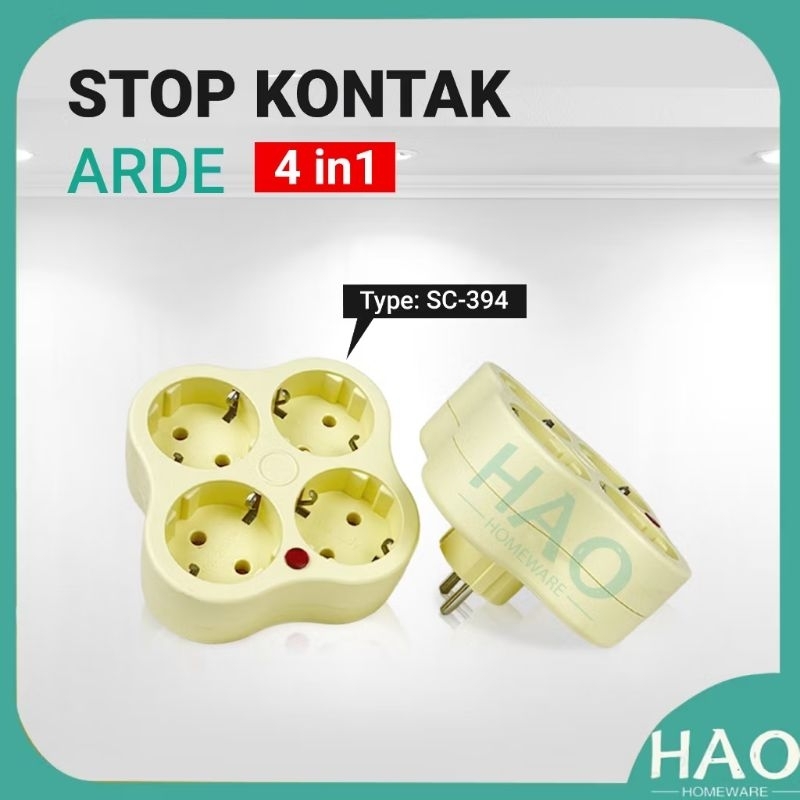 4-IN-1 Grounded Socket 4-Hole Socket SC-394 SNI/4IN1 Multi Socket ...