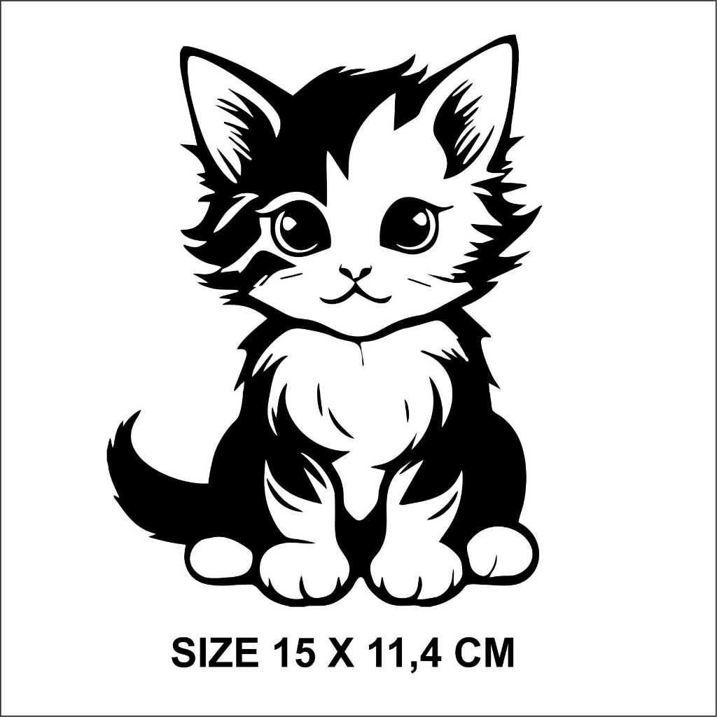 Sticker Cutting Kucing Lucu / Sticker Kucing Lucu Putih/Cutting Sticker ...