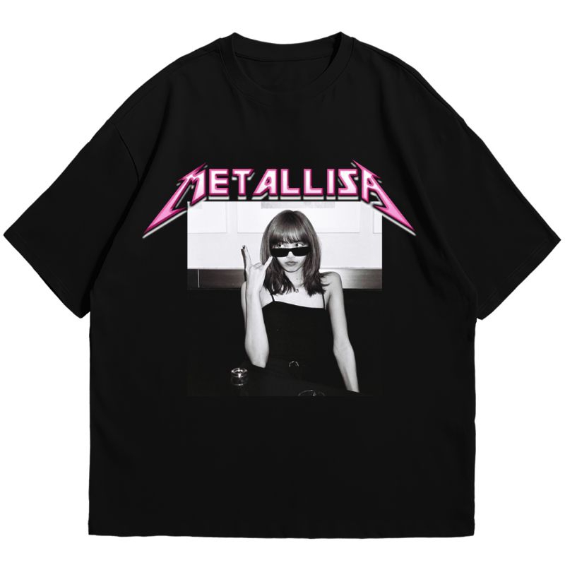 METALLISA BLACK PINK T-SHIRT | T-SHIRT LISA BLACKPINK | METAL ROCK ...