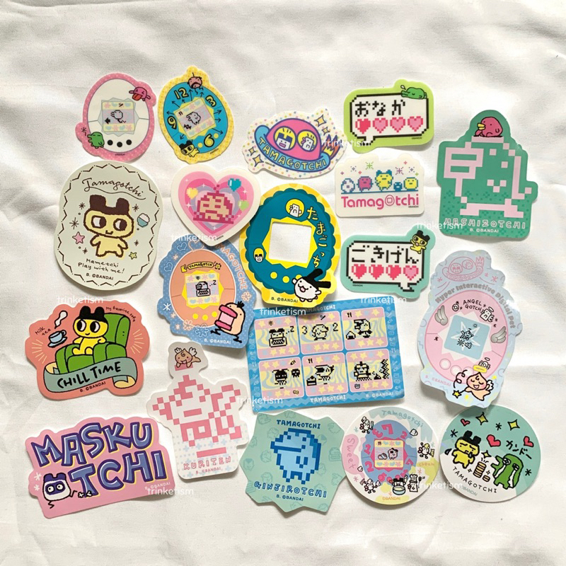 Tamagotchi official bandai sticker accessories trinket trinkets gotochi ...