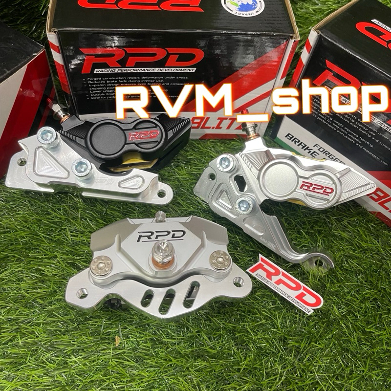 FRONT+REAR CALIPER SET RPD ORIGINAL FORGED AXIAL 4PISTONTDR + 220MM CNC ...