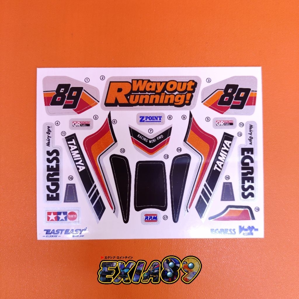 Tamiya Mini 4WD Egrets Jr Sticker. | Shopee Philippines