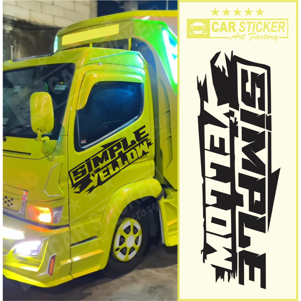 SY41 Truck Canter Sticker / Simple Yellow Sticker / Fuso Sticker ...