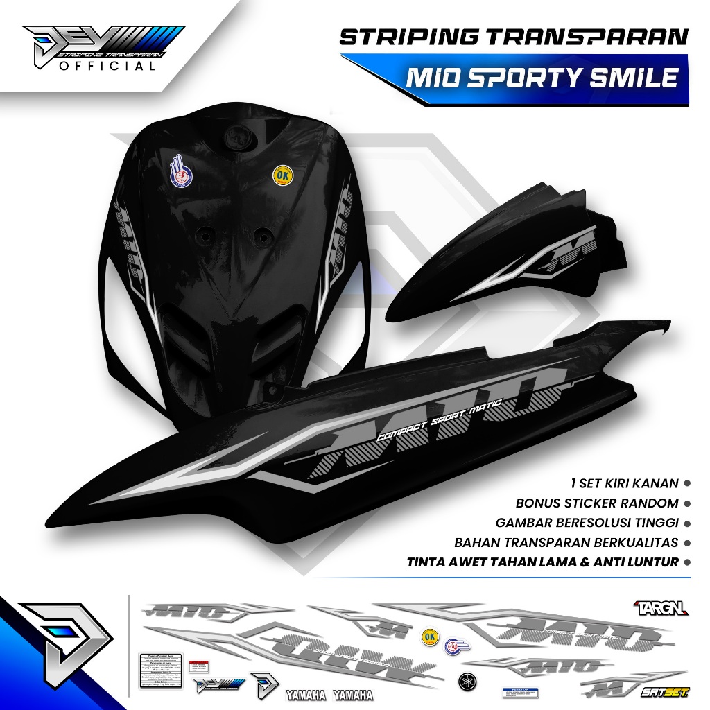 TRANSPARENT STRIPING FOR MIO SPORTY AND MIO SMILE | NEW Design ...