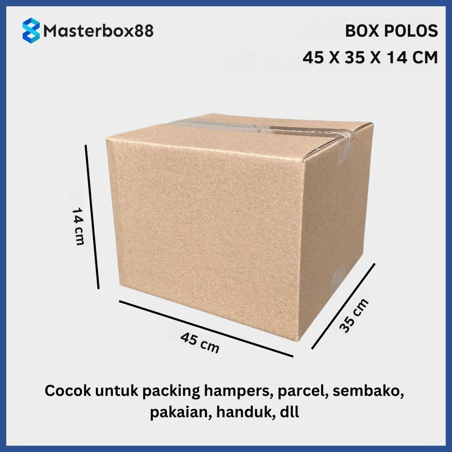 Plain Packing Cardboard 45 x 35 x 14 cm | Corrugated Box Packaging ...