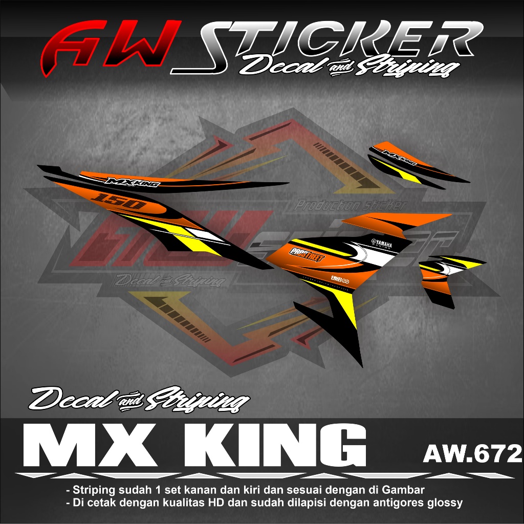Yamaha Mx King 150 Striping Sticker List of Semi Full Racing Variations ...
