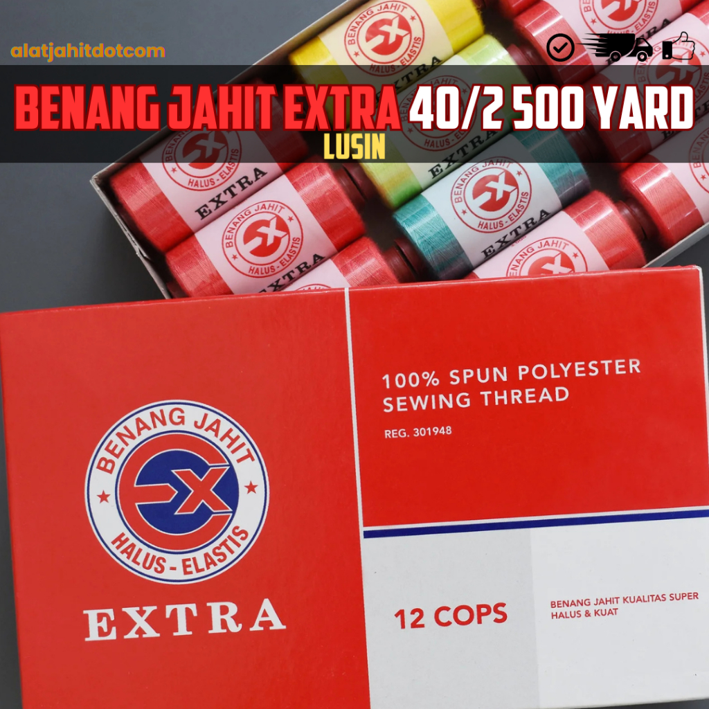 Extra Sewing Thread 40/s 500 Yards DOZEN/s | Shopee Philippines