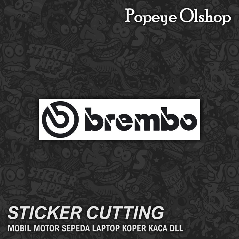 SCS15 BREMBO CUTTING STICKER - ORACAL 651 BREMBO LOGO MATERIAL STICKER ...