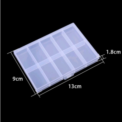 Tamiya Jewelry Accessories Box Plastic Storage Jewelry Box 10 Grids 10 ...
