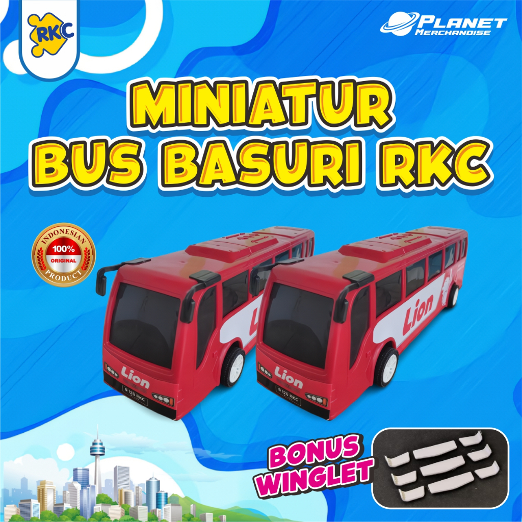 MERAH Basuri Transjakarta RKC Red Bus Toy | Shopee Philippines