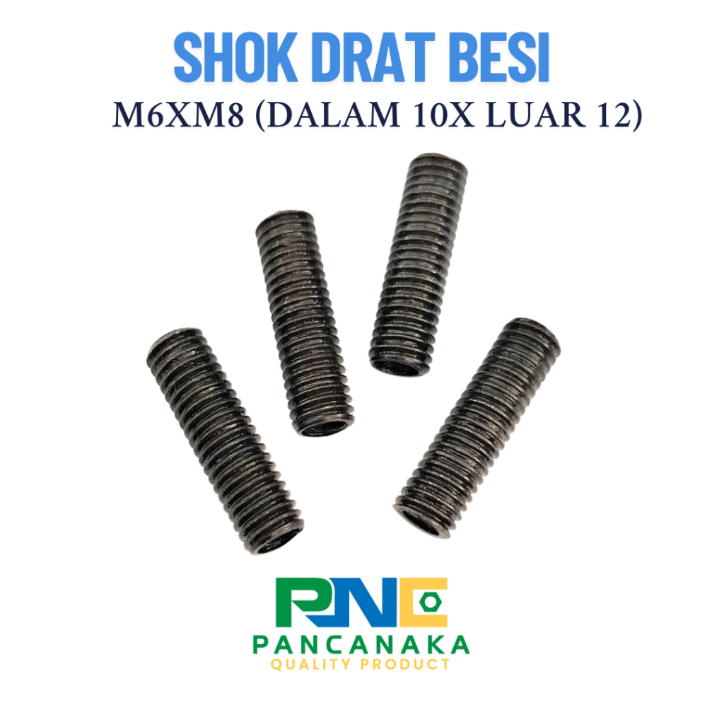 M6 X M8 IRON THREAD SHOCK (INNER 6MM X 8MM OUTER) UNIVERSAL THREAD ...