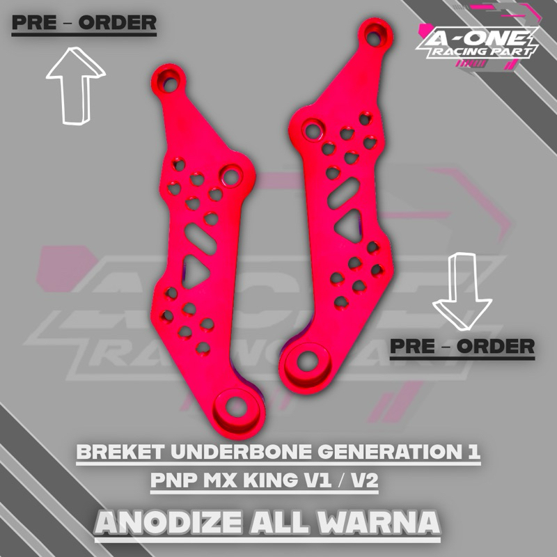 Underbone Bracket G1 MX King V1/ V2 A-One PNP RCB Rapido All Colors ...