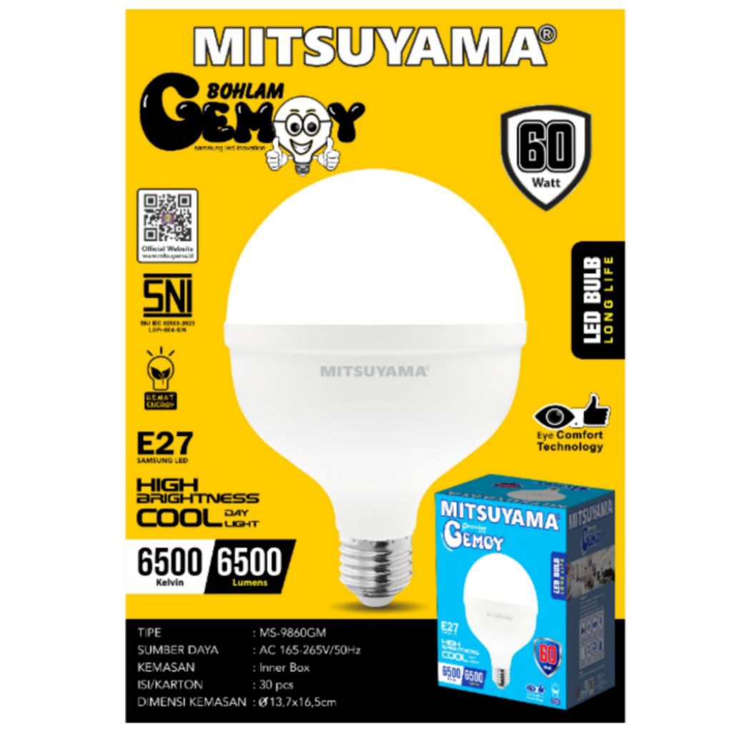 LED Bulb / LED Light Bulb Mitsuyama 60 W series Gemoy MS-9860GM ...