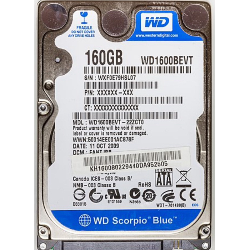 WD Western Digital 160GB 2.5 inch Laptop Hard Drive 100% Original ...