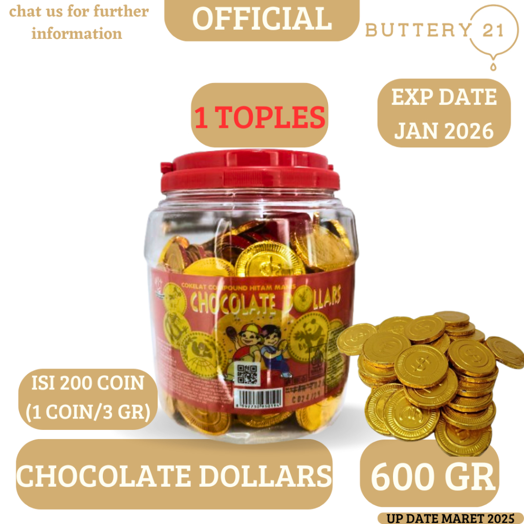 HITAM Chocolate DOLLARS COIN 600 GR/GOLD COIN CHOCOLATE/ SWEET BLACK ...