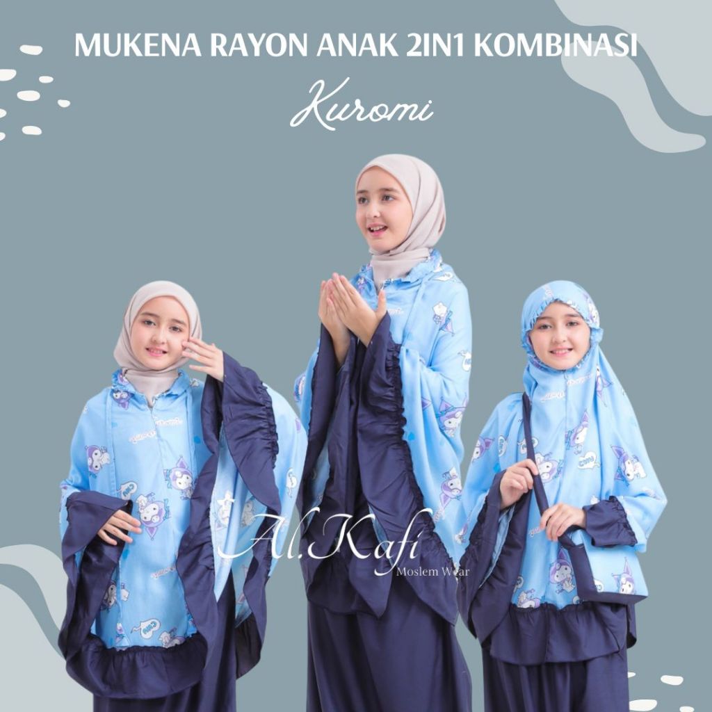 2-IN-1 Children's RAYON Prayer Robe with KUROMI Combination MOTIF (8-10 ...