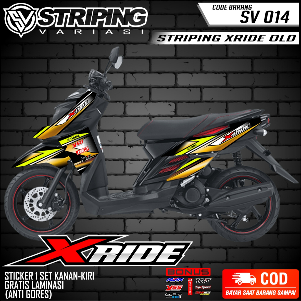 Yamaha X-ride old Motorcycle Striping Stickers old xride Motorcycle ...