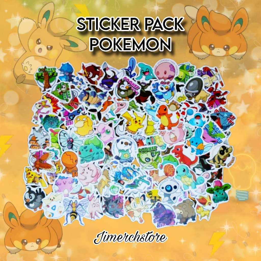 POKEMON STICKER STICKER Pack contains 50 pcs | Shopee Philippines