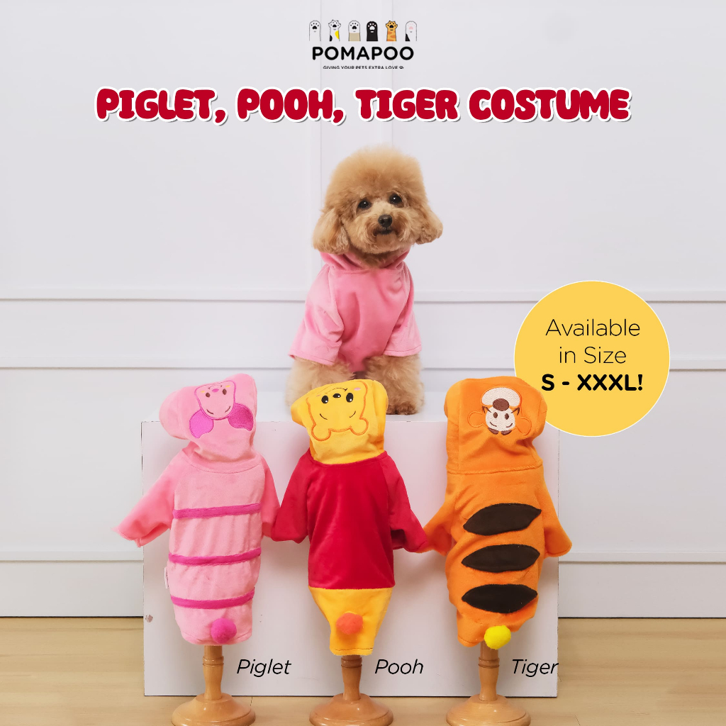 POMAPOO - Cat Clothes And Piglet Dog Clothes, Pooh, Tiger Costume ...