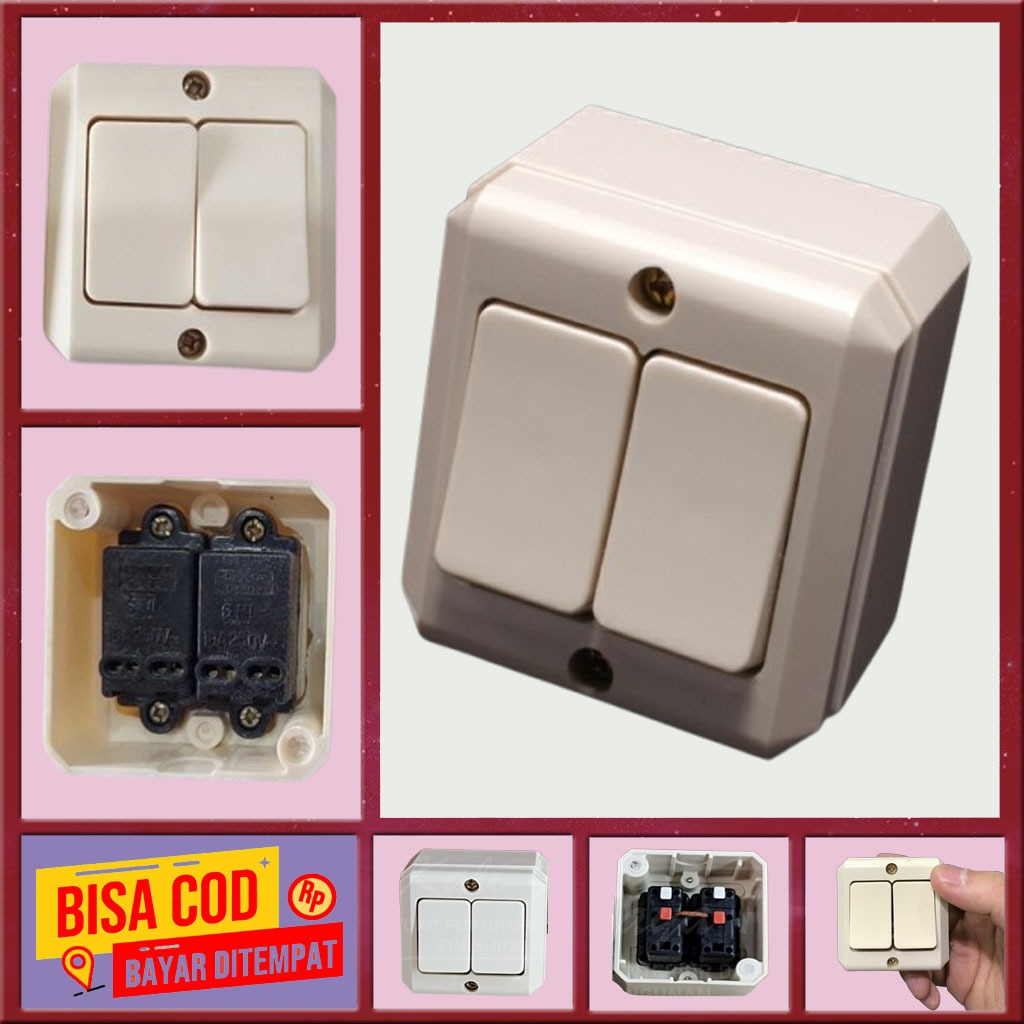 Double On/off Electric Outbow Series Switch | Shopee Philippines