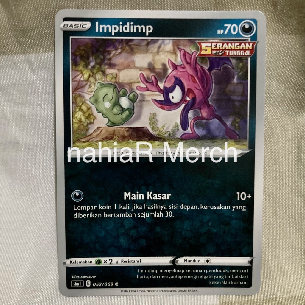 Pokemon TCG Indonesia Impidimp s6a 052/069 C The Eevee Heroes | Shopee ...