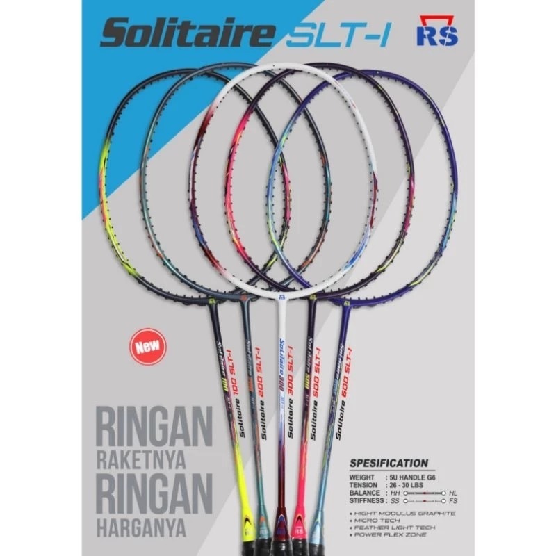 Original RS Solitaire SLT 1 Badminton Racket | Shopee Philippines