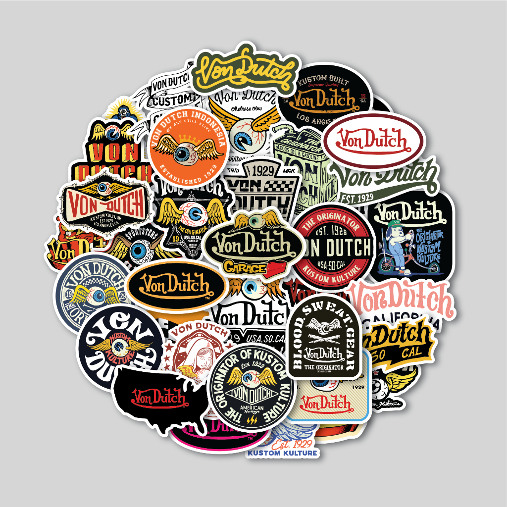 STICKER PACK VON DUTCH | TUMBLR STICKER | HELMET SUITcase LAPTOP ...