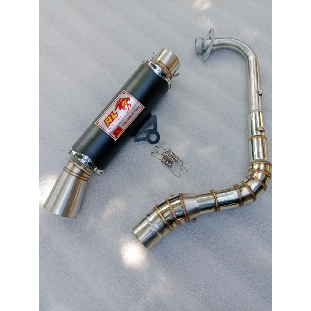 Red Leo exhaust Pipe 51mm for Cobra Mio Sporty Mio Soulty Beat Fi Click ...