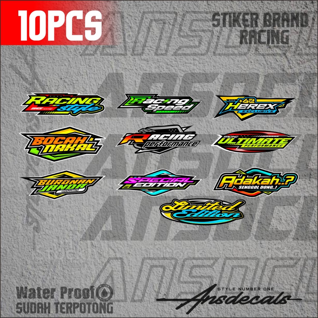 Sticker pack, racing brand sticker pack, anti-fade 2-stroke jiki dragg ...