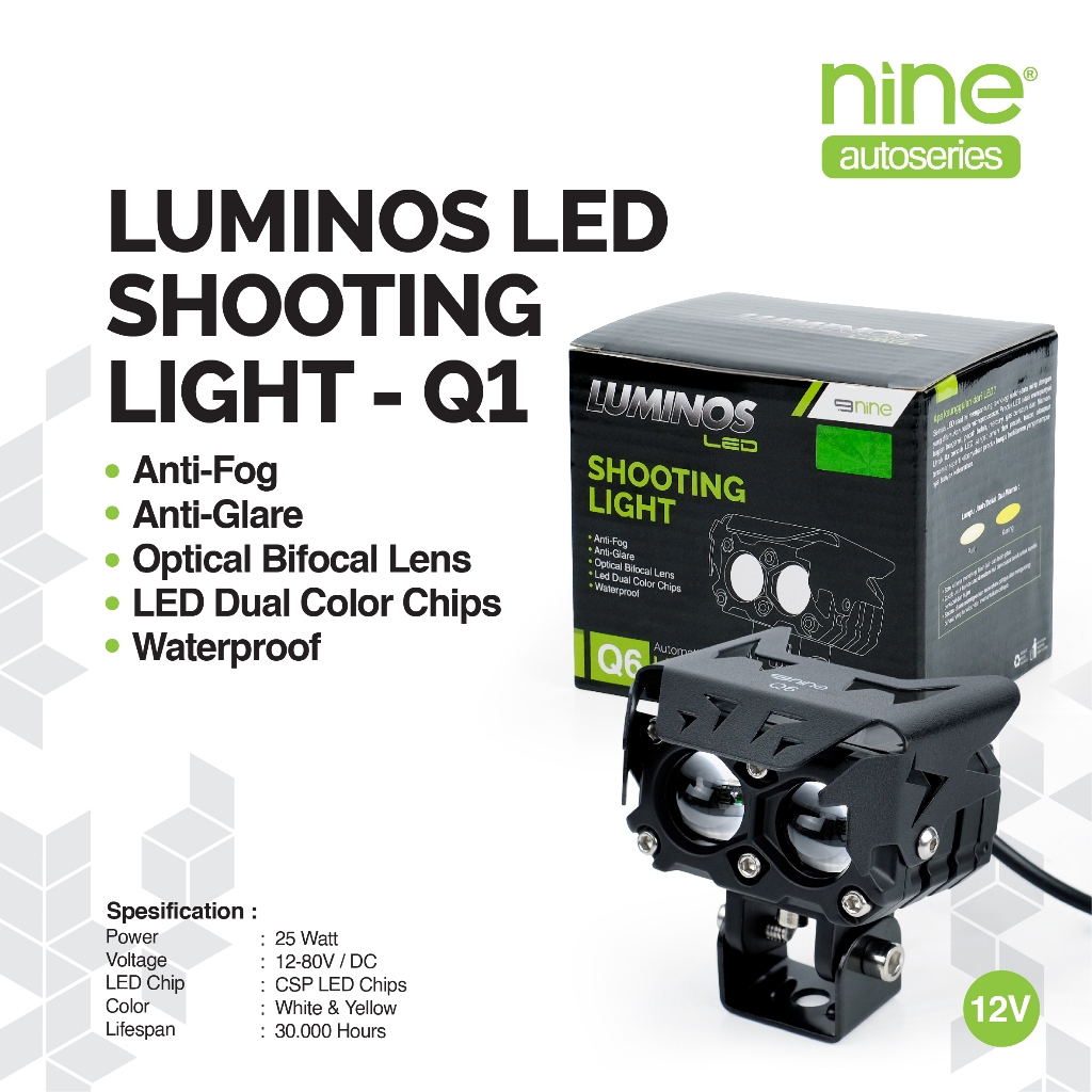 MATA Luminosled Shooting Spotlight 25 Watt LED 2 Eyes Super Bright ...