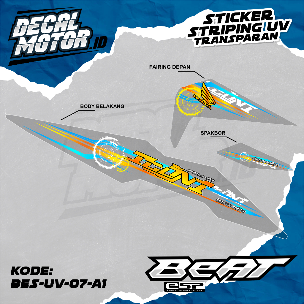 Beat Street ESP/Beat ESP Old Racing Motorcycle Striping Stickers ...