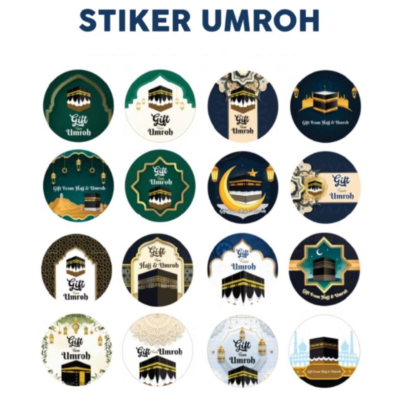 (100 pcs) 2.5 cm Round Umrah Stickers, Gift from Umrah Stickers ...
