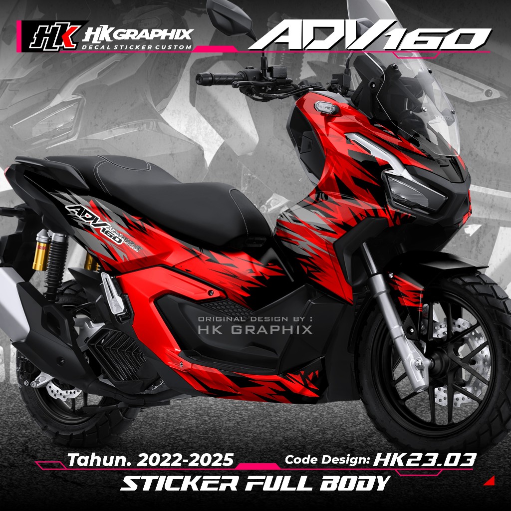 Decal Sticker ADV 160 Full Body 2022 2023 2024 2025 Abstract Motif ...