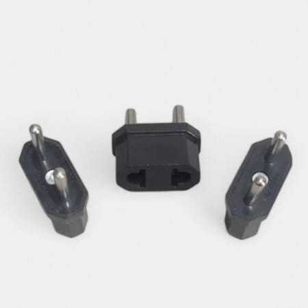 Travel Adapter Plug Over Steaker Flat To Round 2 Feet Flat To Round ...