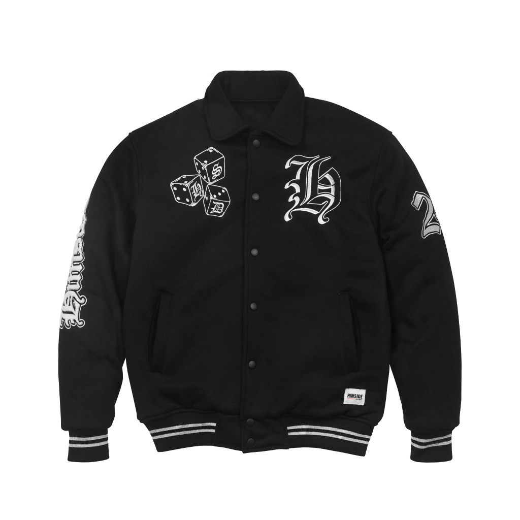 Himside - Kuro Black Varsity Jacket - Unisex | Shopee Philippines