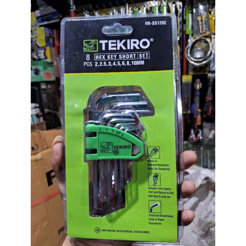 TEKIRO 8PCS SHORT L-shaped wrench set HEY KEY SHORT 8pcs/ | Shopee ...
