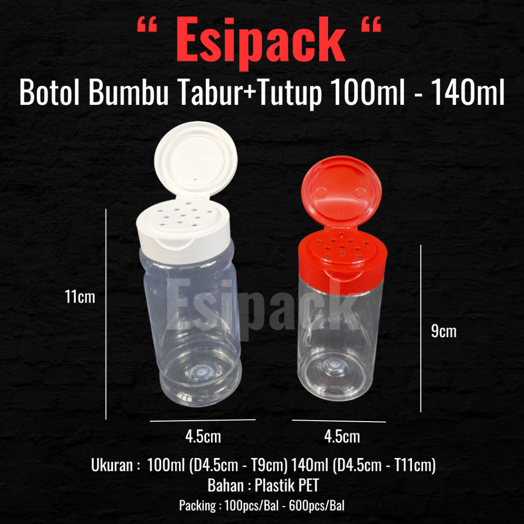 100ml - 140ml Sprinkle Seasoning Bottle, Spice Container | Shopee ...