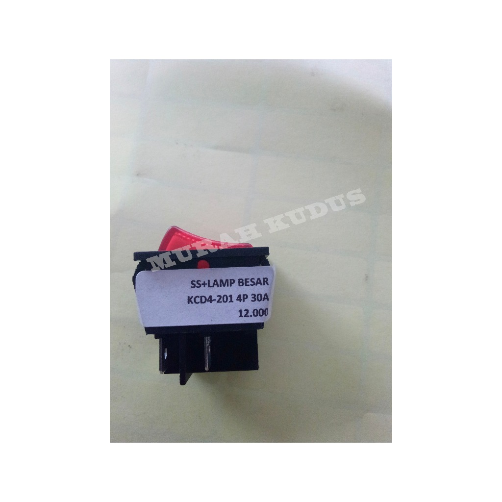 POWER ON OFF SWITCH PLUS BIG LIGHTS KCD4-201 4P 30A 400V JD03 (GOOD ...